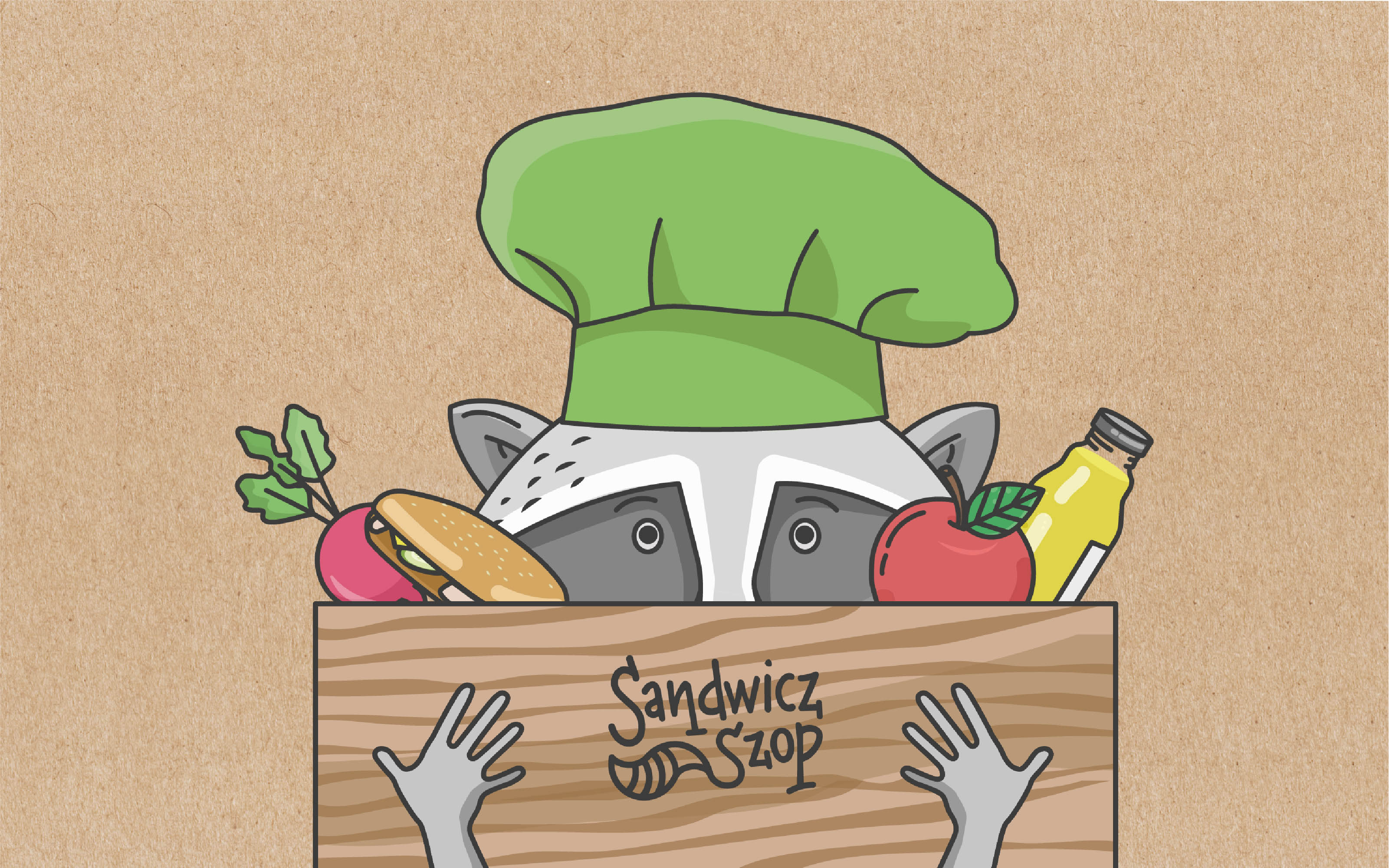 Sandwicz Shop – ilustracja z logo