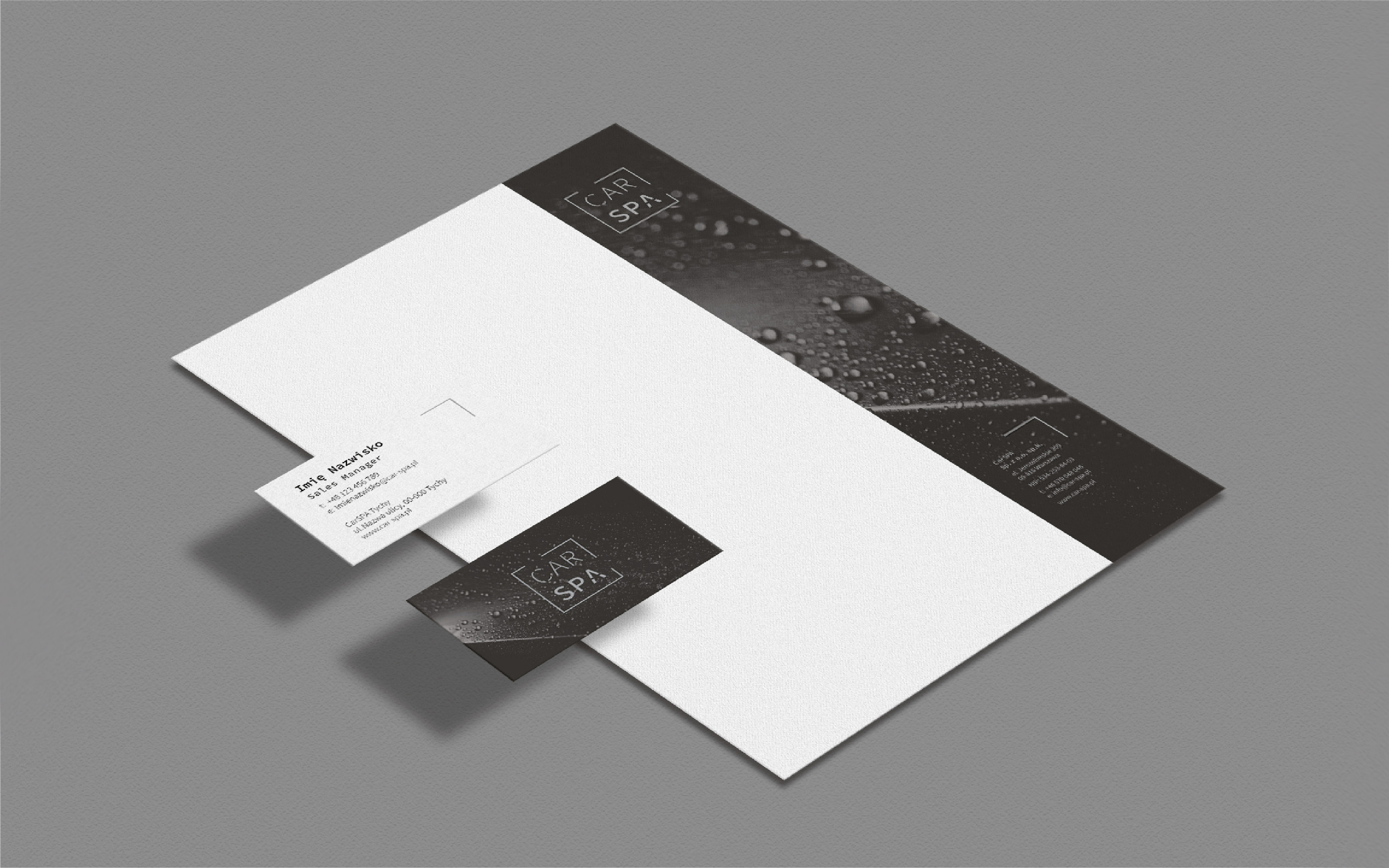Car Spa papier firmowy, wizytówka