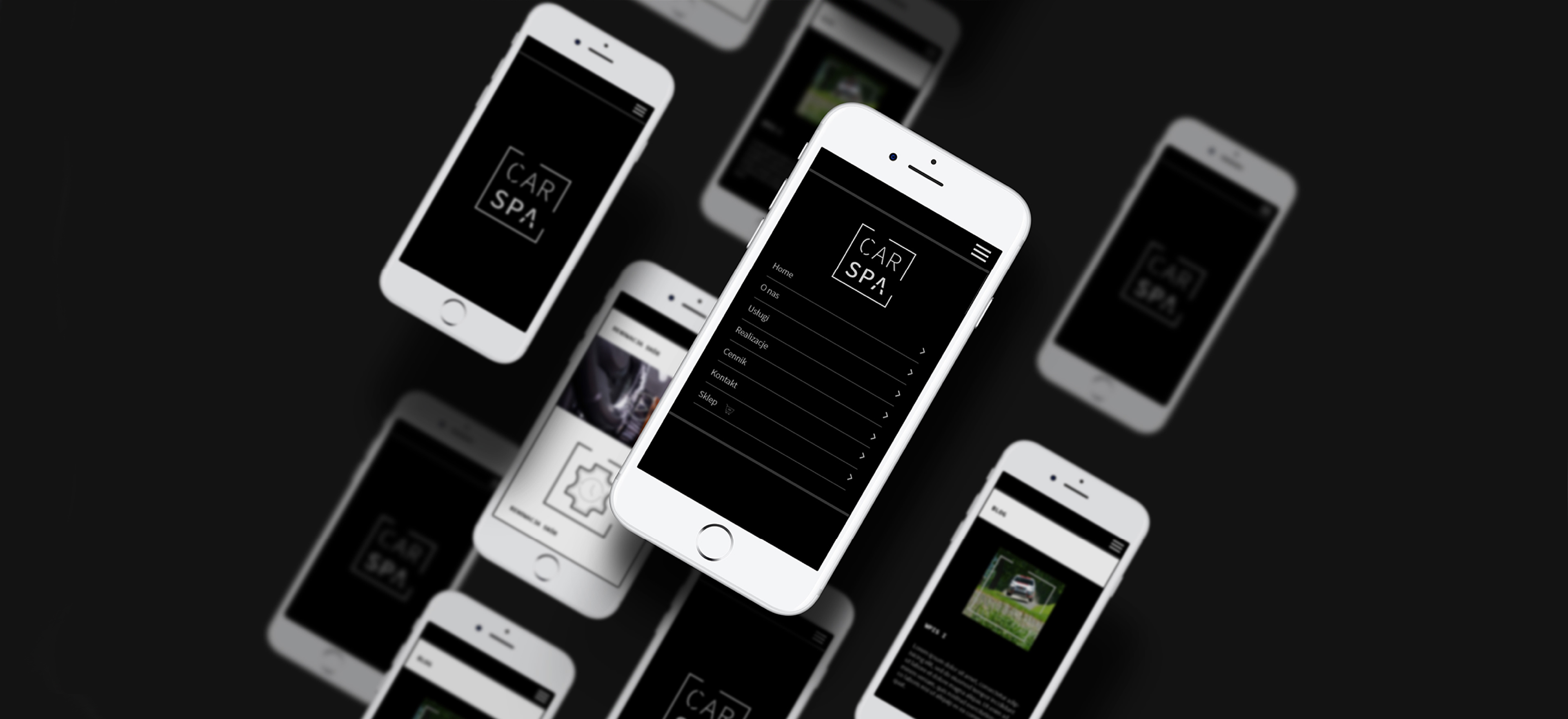 Car Spa banner widok strony www mobile