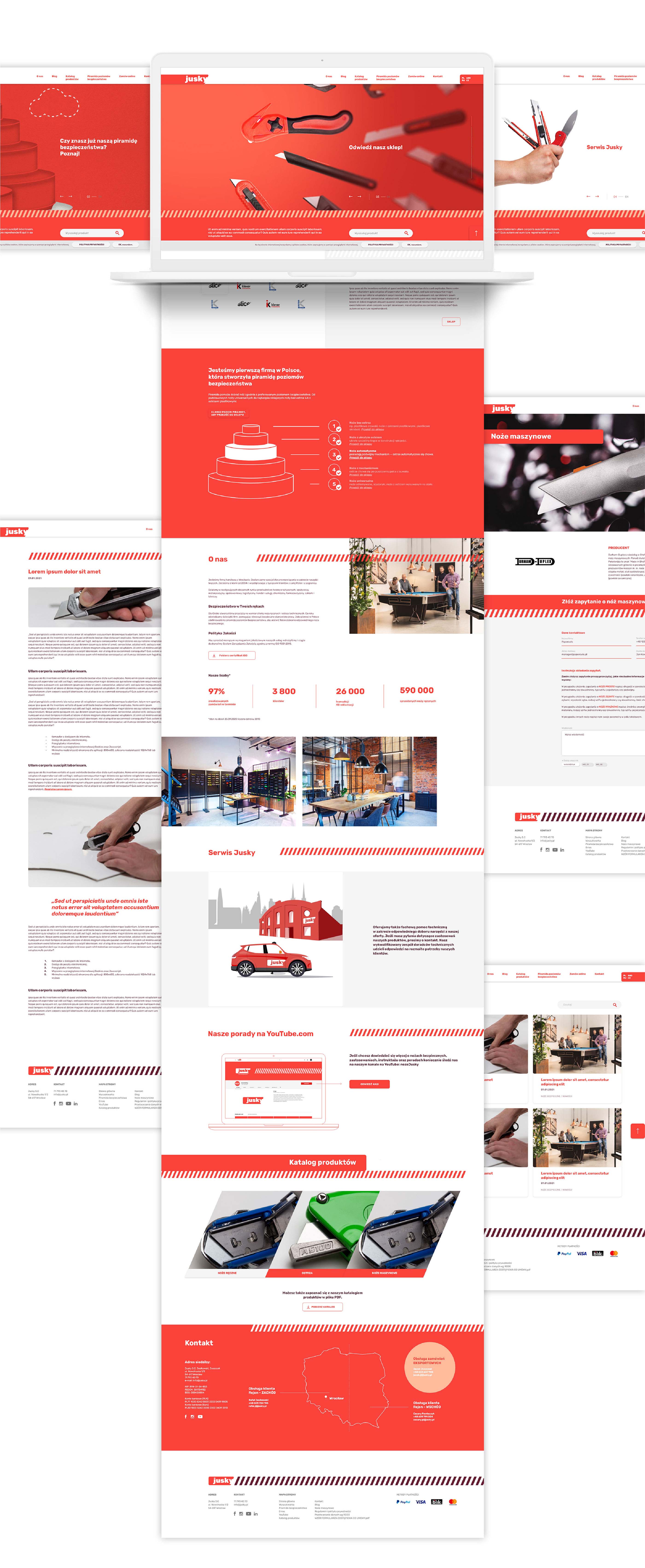 Jusky – widok strony www