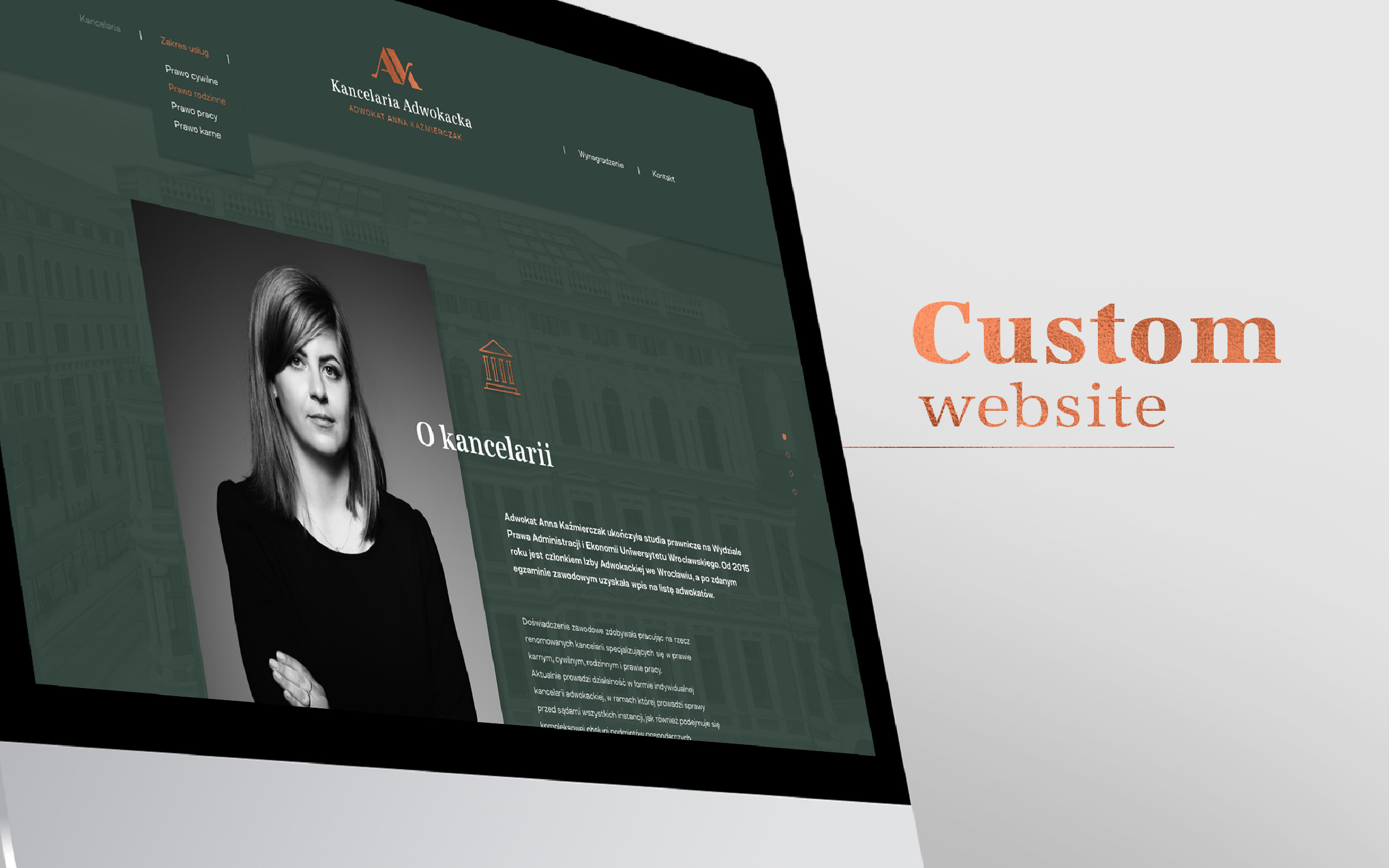 Kancelaria AK customowa strona www
