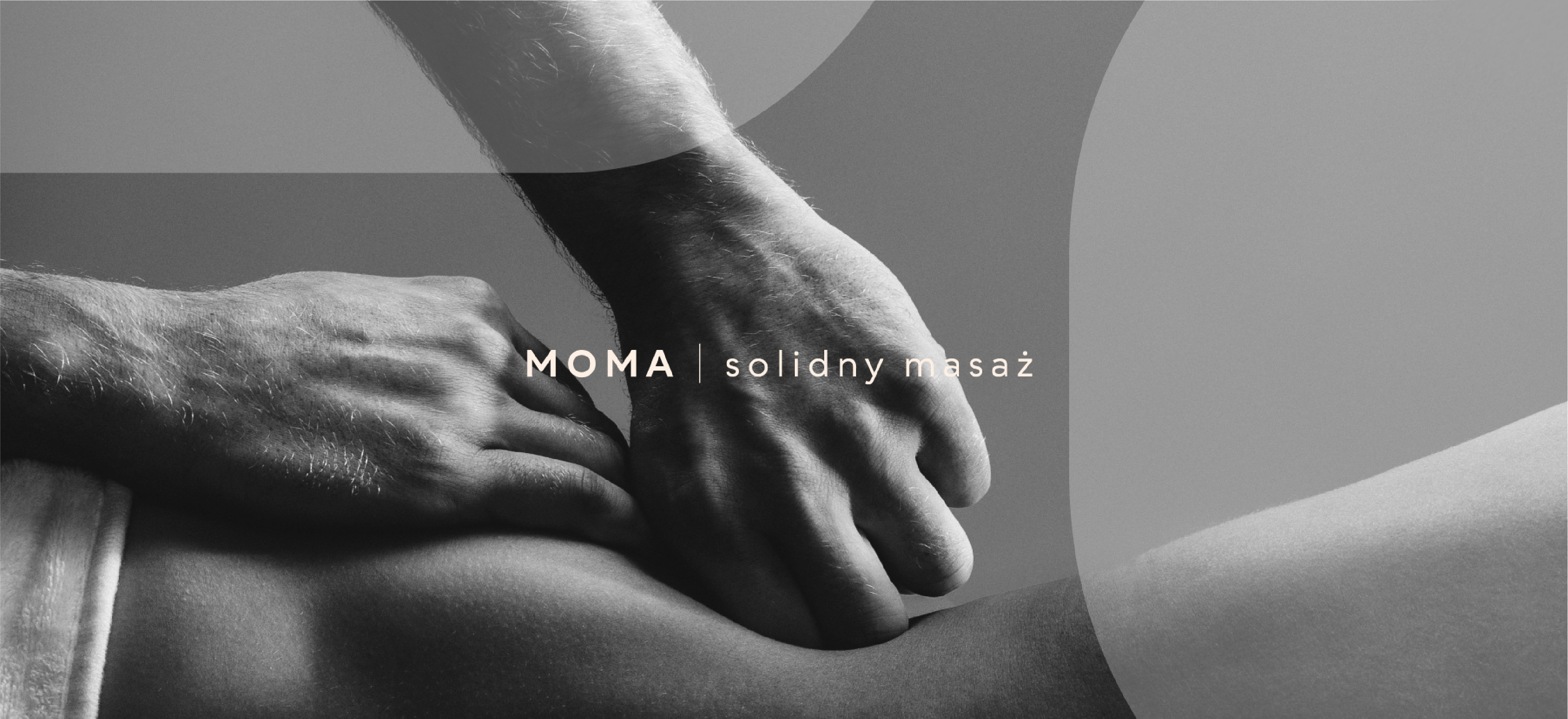Moma banner z logo i tagline