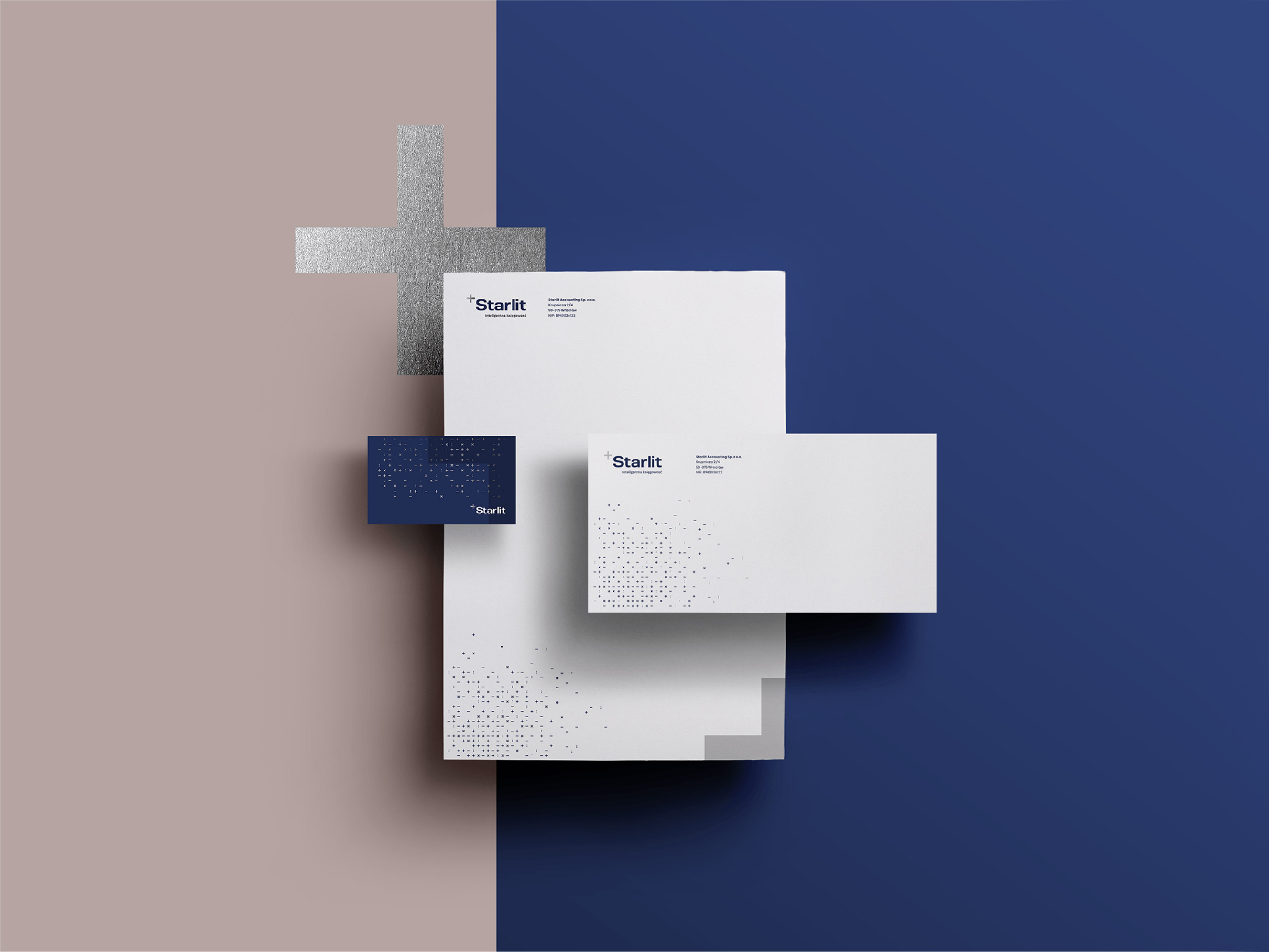 Starlit papier firmowy, wizytówka