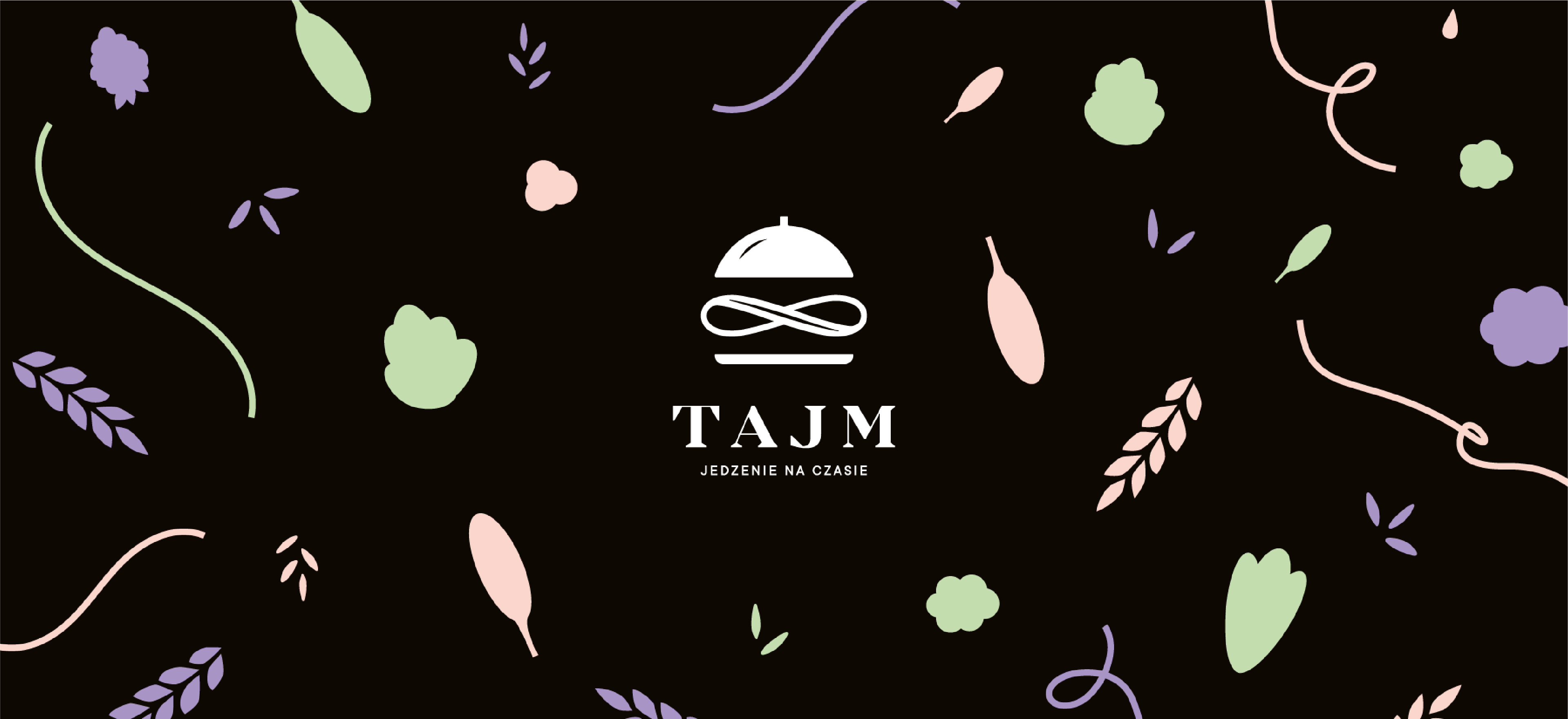 Tajm banner z logo i tagline