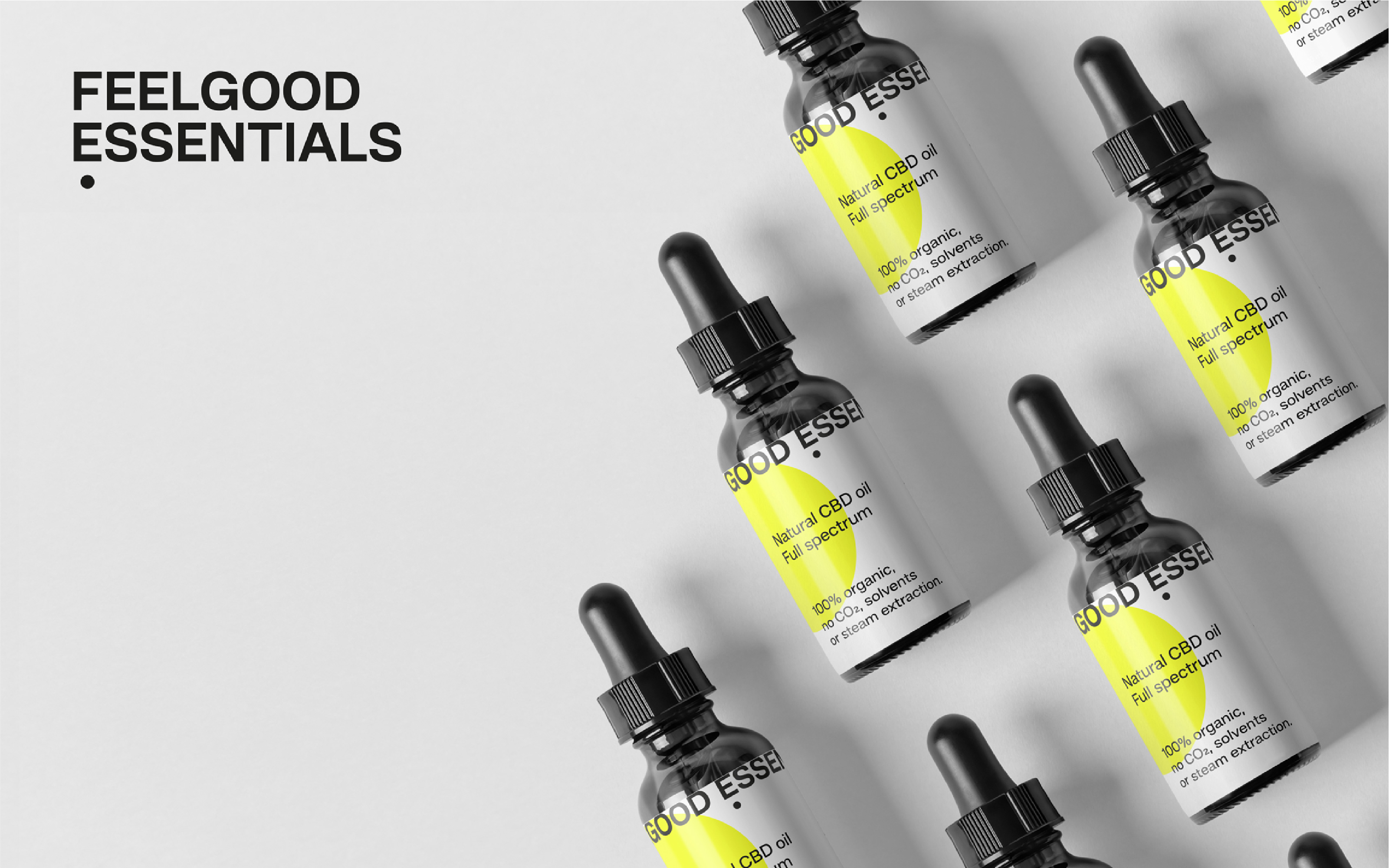 Feelgood Essentials logo i butelki z olejkiem 2
