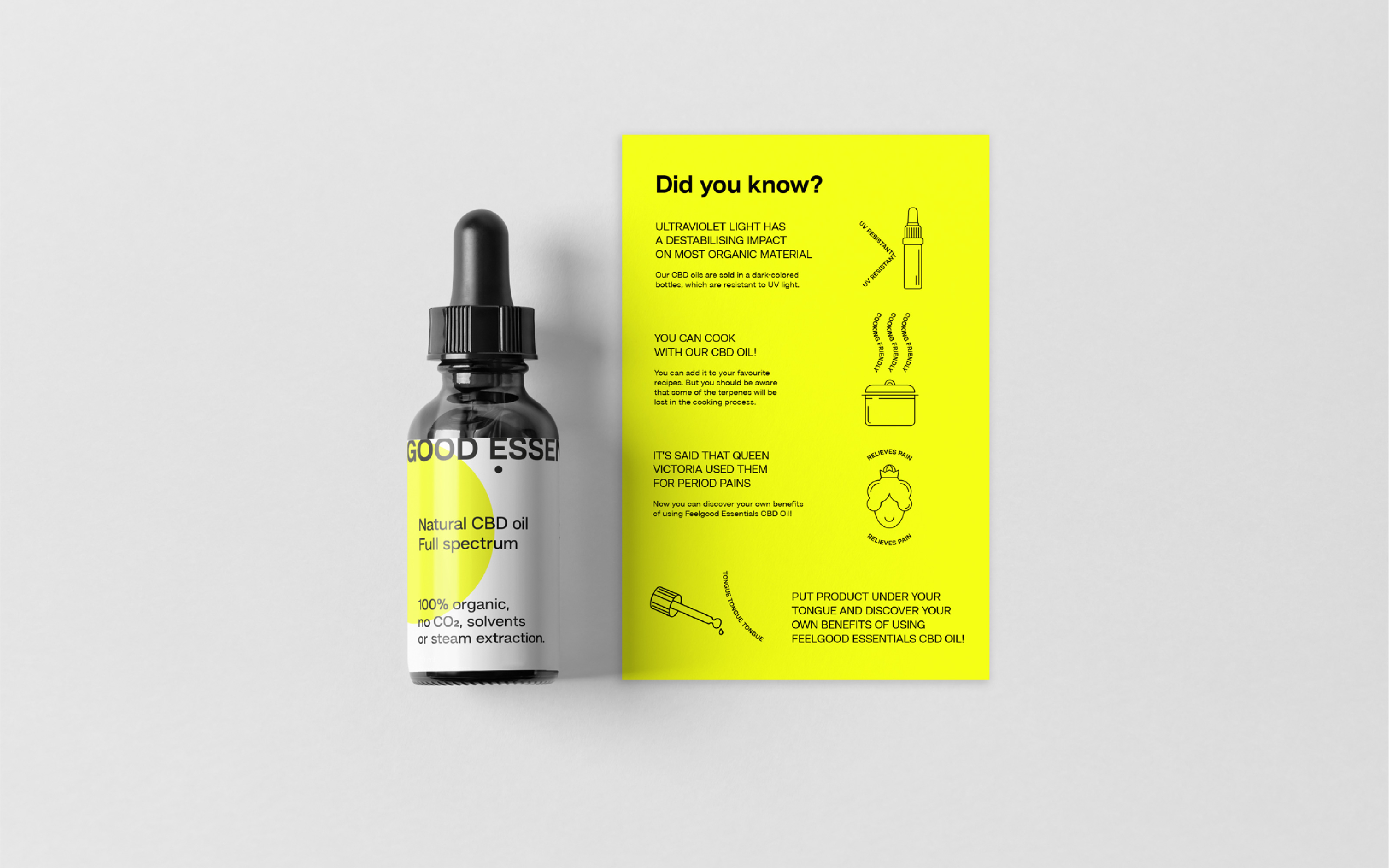 Feelgood Essentials ulotka i butelka z olejkiem